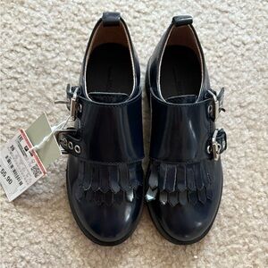 Zara leather loafers kids